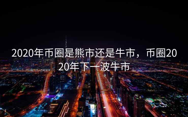 2020年币圈是熊市还是牛市,币圈2020年下一波牛市