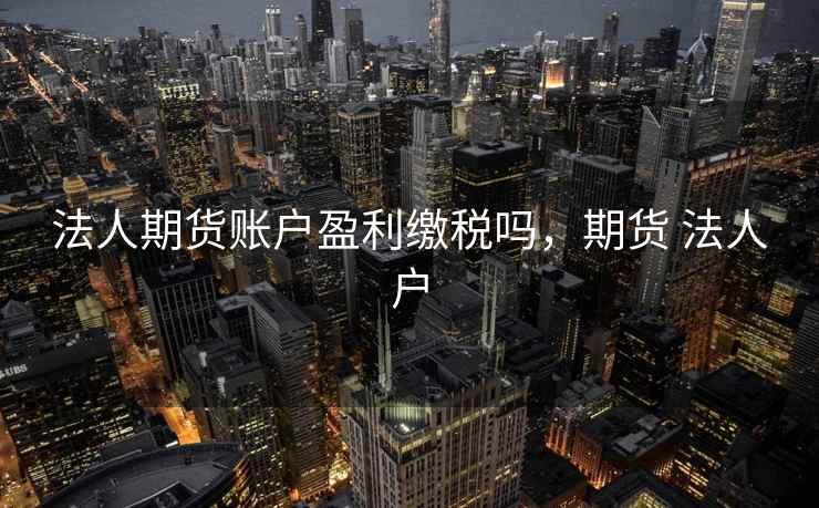 法人期货账户盈利缴税吗，期货 法人户  第1张