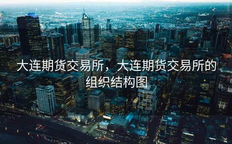 大连期货交易所，大连期货交易所的组织结构图  第2张