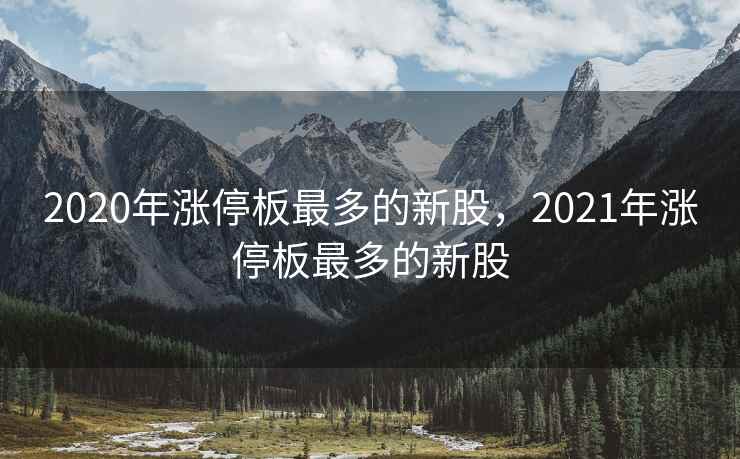 2020年涨停板最多的新股，2021年涨停板最多的新股