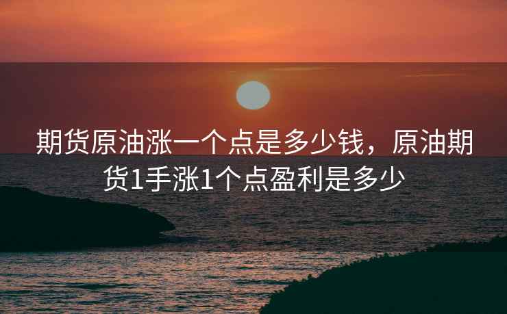 期货原油涨一个点是多少钱，原油期货1手涨1个点盈利是多少