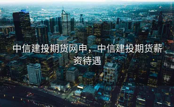 中信建投期货网申，中信建投期货薪资待遇  第1张