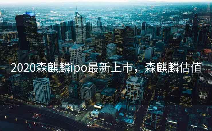 2020森麒麟ipo最新上市，森麒麟估值
